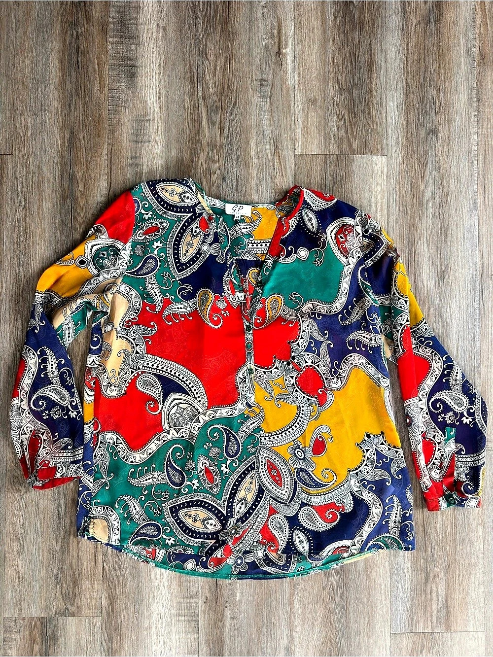 gira puccino Paisley Blouse Multicolor Size 44 Like New